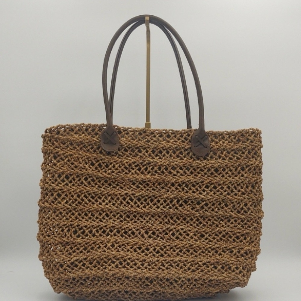 XL Straw Tote Shoulder Bag Cappelli Straworld Coastal Boho Gardencore